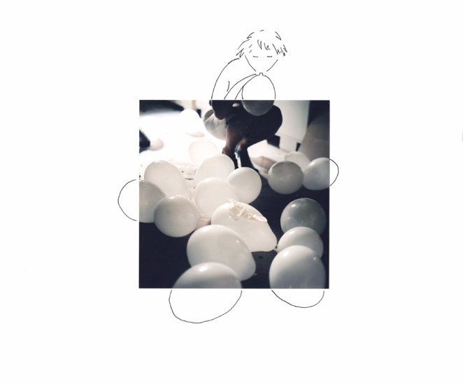 >White balloons